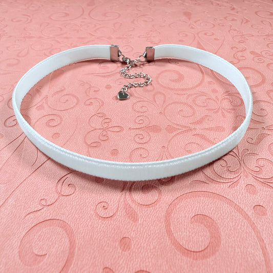 Seafoam Blue Velvet Choker Necklace