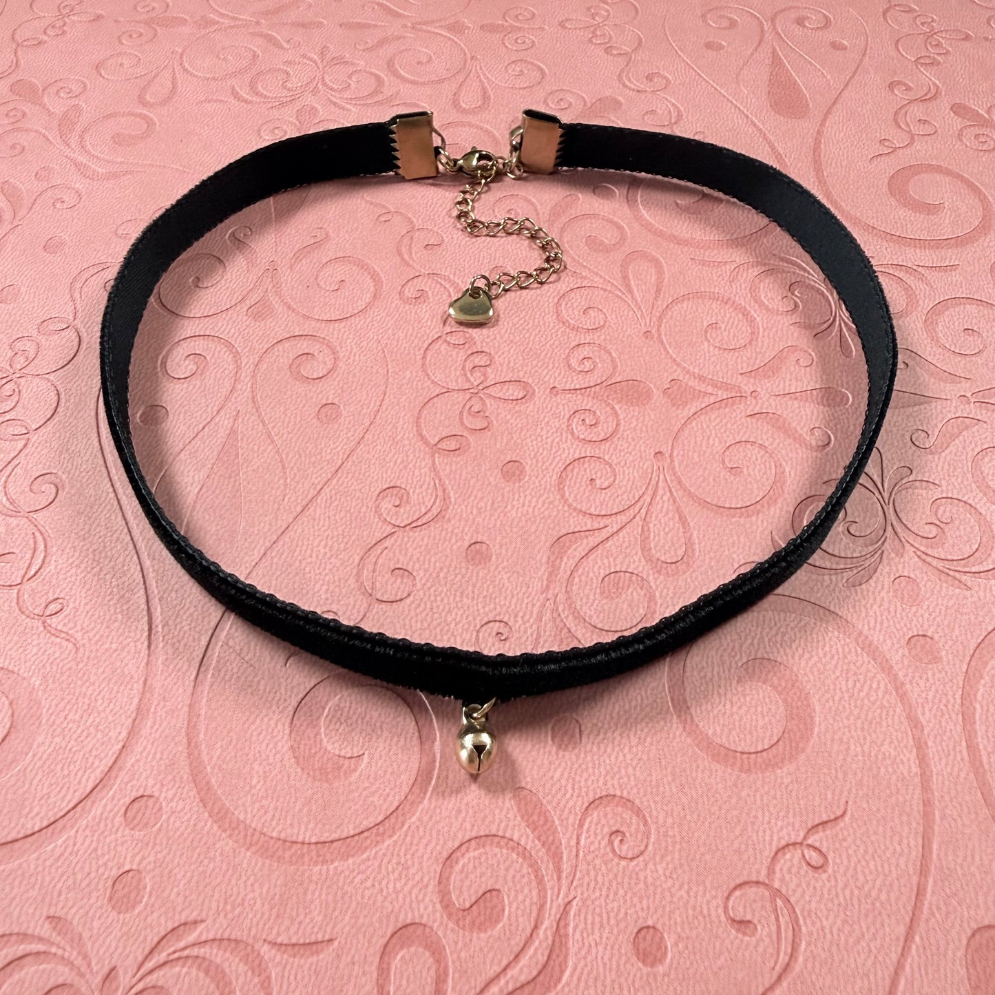 Tiny Bell Velvet Choker Necklace
