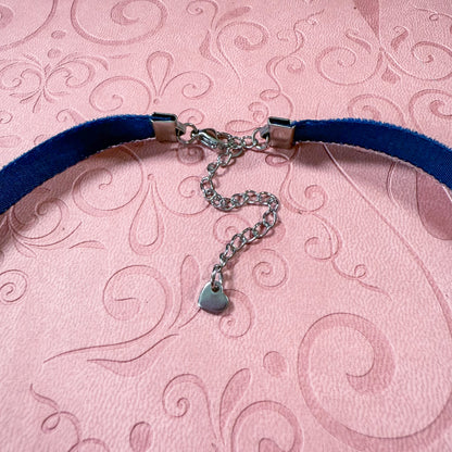 Twilight Dream Glass Teardrop Velvet Choker Necklace