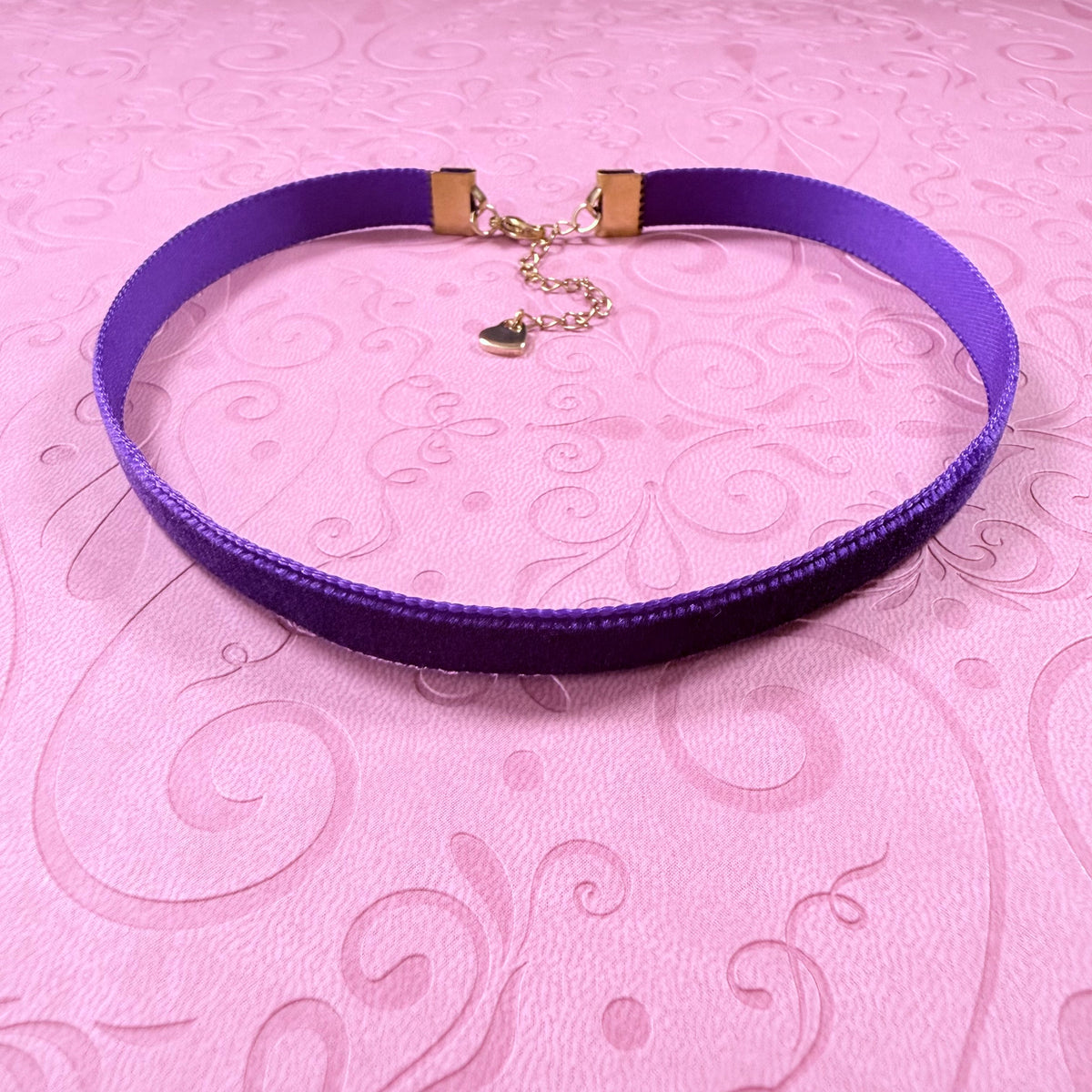 Royal Purple Velvet Choker Necklace