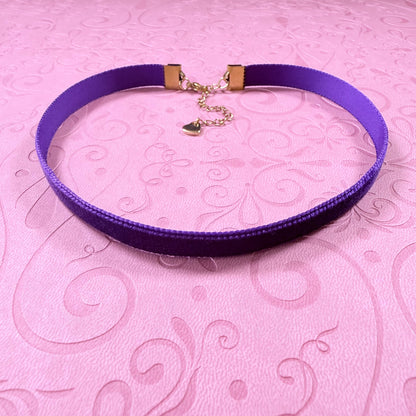 Royal Purple Velvet Choker Necklace