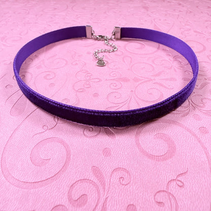 Royal Purple Velvet Choker Necklace