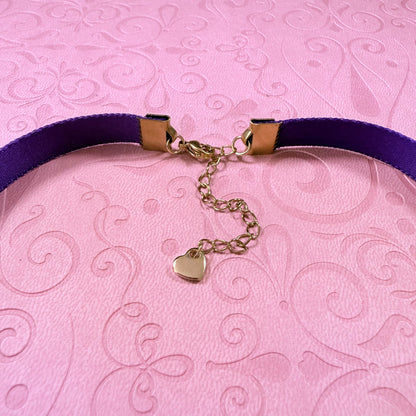 Royal Purple Velvet Choker Necklace