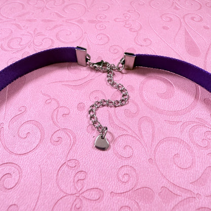 Royal Purple Velvet Choker Necklace