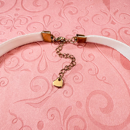 White Butterfly Velvet Choker Necklace