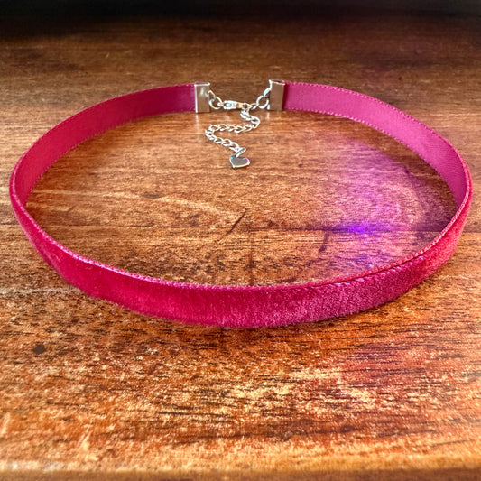 Wine Red Velvet Choker Necklace